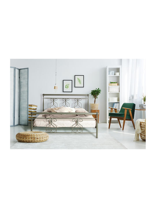 N63 Doppelbett Metallisch Gold Für Matratze 160x190cm