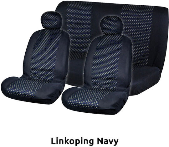 Autoline Car Cover Set 6pcs Velvet Linkoping Navy Blue