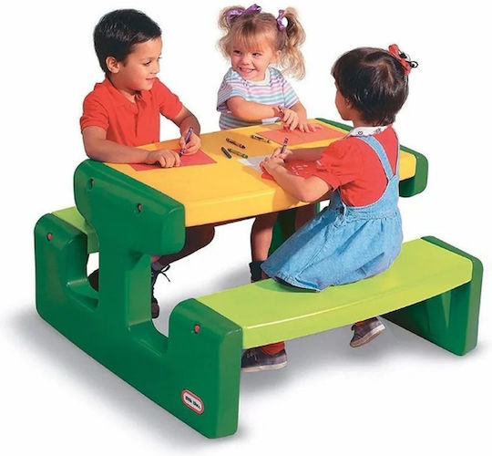 Kids Table Set with Green Chairs Little Tikes
