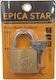 Epica Star Vorhängeschloss Messing mit Schlüssel 38mm 1Stück