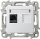 Ospel Front Single Telephone Socket White GPK-1Z/K/m/00