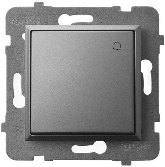 Ospel Wall Push Bell Button Gray ŁP-6U/M/70