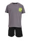 Trax Kinder Set mit Shorts Sommer 2Stück Charcoal