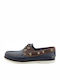 Sea City Men's Leather Boat Shoes Blue