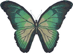 Beaded Embroidery Kit 11033 Butterfly Turquoise