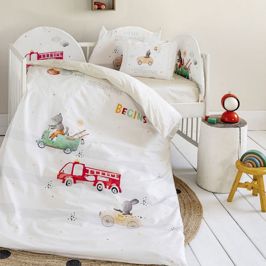Nima Little Adventure Бебешка кувертюра Памук Red 100x140см