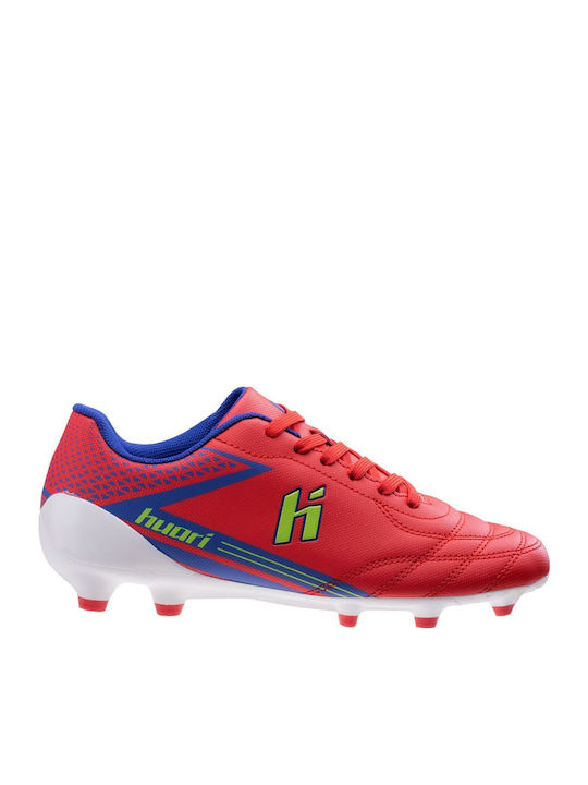 Huari Kids Molded Soccer Shoes Red