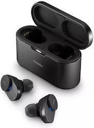 Philips Fidelio In-ear Bluetooth Handsfree Ακουστικά με Αντοχή στον Ιδρώτα και Θήκη Φόρτισης Μαύρα