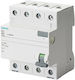 Siemens Ρελέ Ράγας Διαρροής 40A Τετραπολικό
