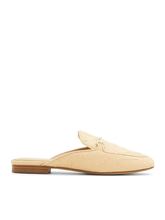 Mules mit Absatz in Beige Farbe