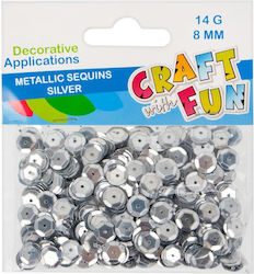 Craft with Fun Metall Perlenstickerei Silber 8mm 14gr