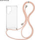 Sonique Back Cover Silicone with Strap Pink (Ga...