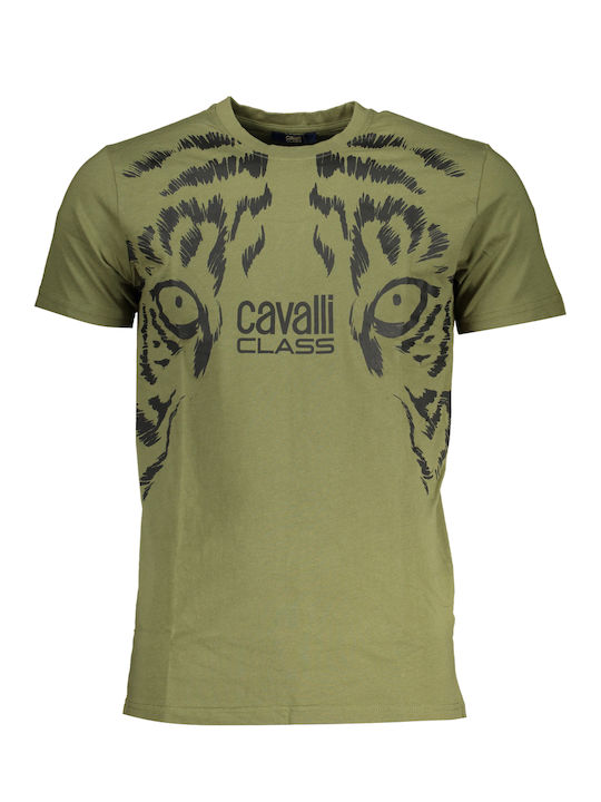 Roberto Cavalli Herren T-Shirt Kurzarm Green