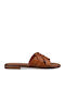 Women's Flat Sandals in Brown Color