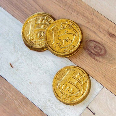 Dekorationsform Νομίσματα Απλό Καλούπι Σοκολάτας aus Metall 40cm 12Stück