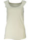 Damen Bluse Ärmellos White
