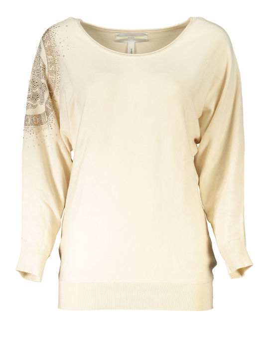 Guess Women's Long Sleeve Pullover Beige