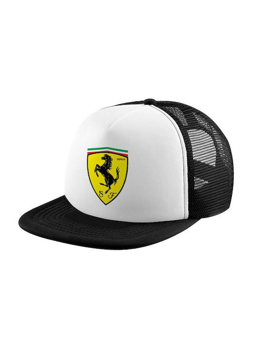Koupakoupa Παιδικό Καπέλο Jockey Υφασμάτινο Ferrari Λευκό