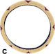 Autoline Car Steering Wheel Cover C Synthetic Beige Wooden Balls
