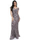 Sequin Embellished Dress with Dramatic Sleeves and Stunning Designs