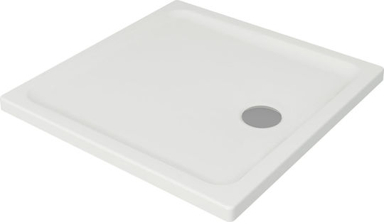 Cersanit Quadratisch Keramik Dusche x80cm Weiß