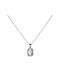 Necklace Rosette from White Gold 18k