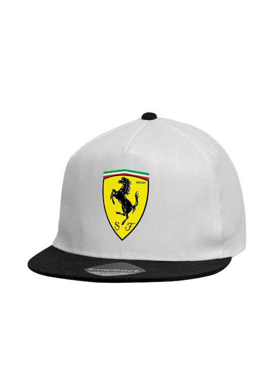 Ferrari Group Kids' Hat Jockey Fabric White