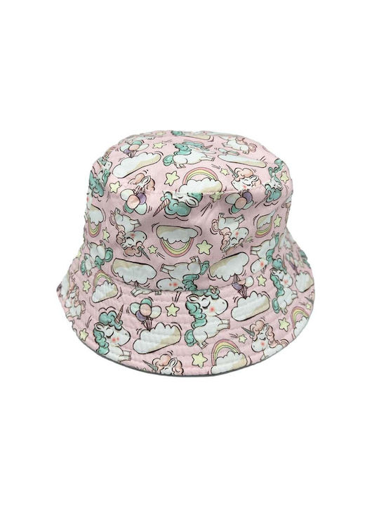 Kids' Hat Fedora Fabric Unicorn Pink