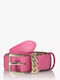 Leder Damen Gürtel Kette Fuchsie