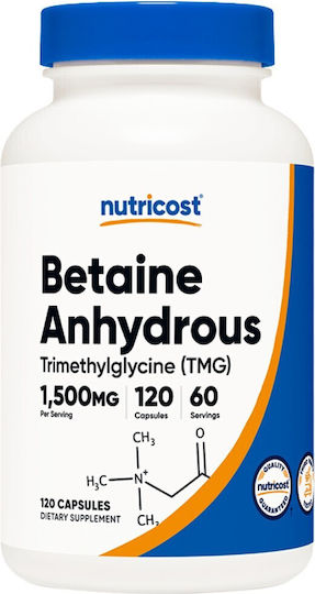 Nutricost TMG Бетаин Анхидрус 1500mg Специална Хранителна Добавка 120 Капсули