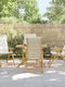 Outdoor-Stuhl Bamboo Cream mit Kissen 4Stück 77x55x99εκ.