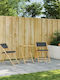 Outdoor-Stuhl Bamboo Grey mit Kissen 3Stück 55x55x75εκ.