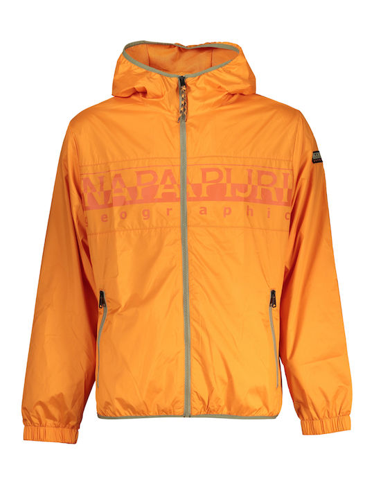 Napapijri Men's Jacket Waterproof Orange
