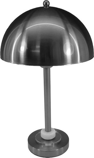 Inart Lustrous Lustră Decorativă cu Soclu pentru Bec E27 Argintiu