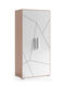Two Door Wardrobe White 100x55.3x210cm