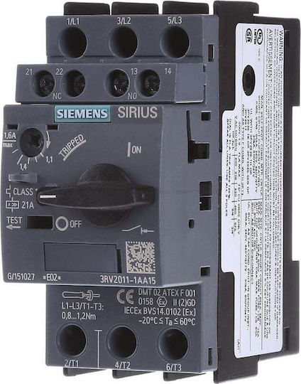 Siemens Contact auxiliar Industrial de tip 3RV2011-1AA15