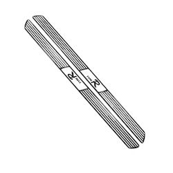 Autoline Car Interior Decorative Door Sills 48.5x3.5cm. Black Colour 2pcs