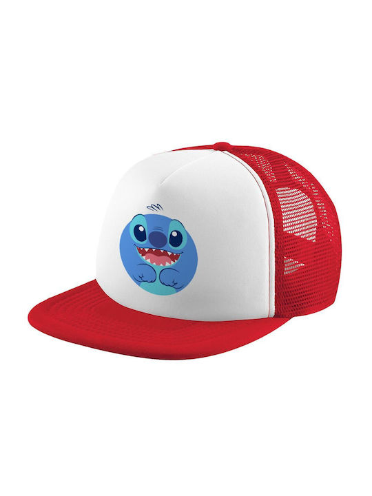 Koupakoupa Kids' Hat Jockey Fabric Lilo & Stitch Blue White