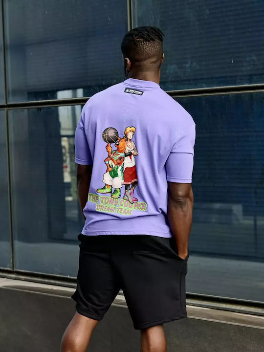 Tony Couper T-shirt Μωβ Βαμβακερό