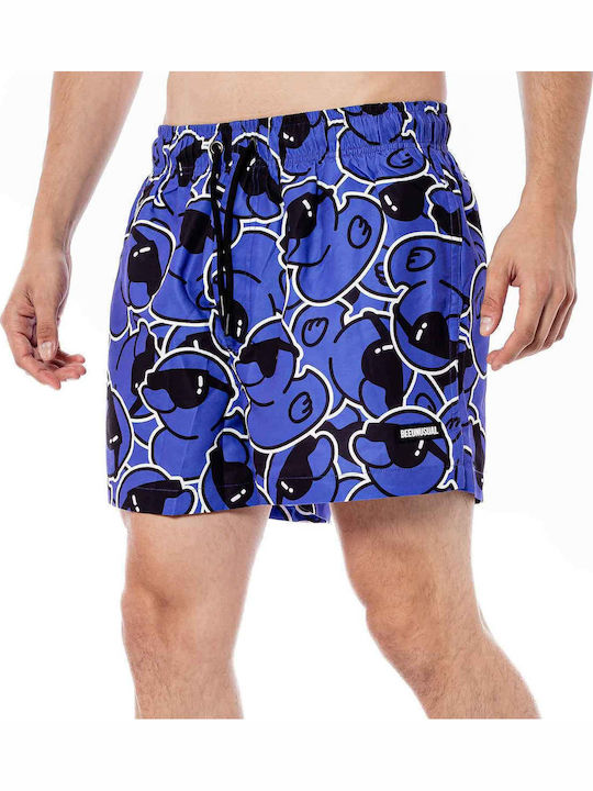 Duckin Duck Men's Swimwear Purple Shorts with Patterns