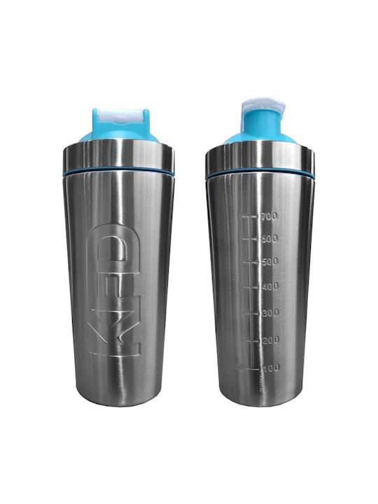 KFD Nutrition Shaker Πρωτεΐνης 700ml Ανοξείδωτο Γκρι