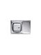 Sanitec S416s Drop-In Spüle Inox B80xT50cm Gray