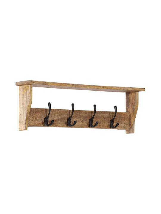 vidaXL Wooden Wall Hanger 85x12x26cm 1pc