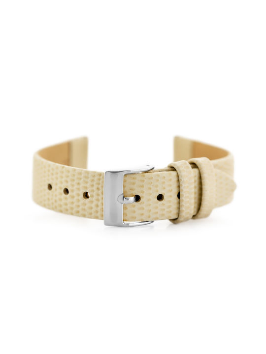 Pacific Leather Strap Beige 20mm