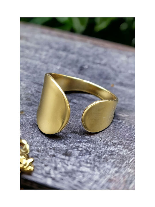 Women's Ring from Steel Gold Plated