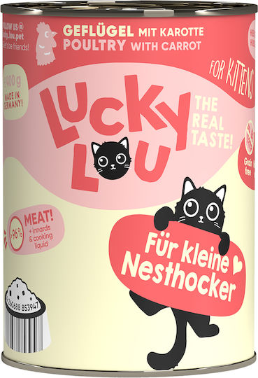 Lucky Lou Lifestage Υγρή Τροφή για Ανήλικες Γάτες σε Κονσέρβα με Πουλερικά χωρίς Σιτηρά 400gr