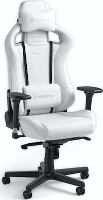 Noblechairs Epic Καρέκλα Gaming Δερματίνης με Ρυθμιζόμενα Μπράτσα White Edition