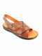 Boxer Leder Herrensandalen in Tabac Braun Farbe