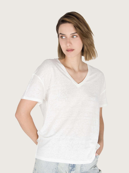 Indi & Cold Γυναικείο T-shirt Λευκό
