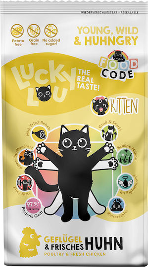 Lucky Lou Food Code Kitten Πουλερικά & Φρέσκο Κοτόπουλο 1.7kg